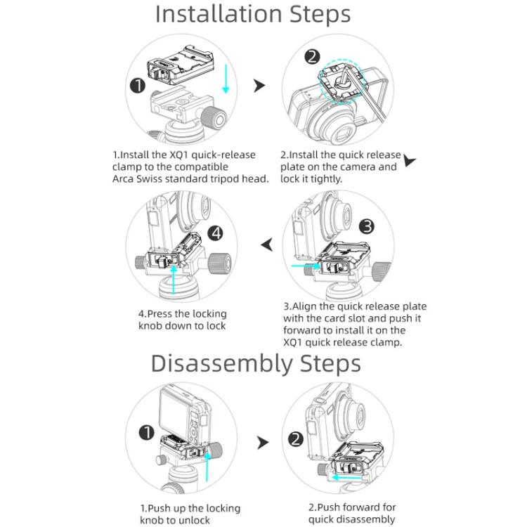 Arca Quick Release Adapter Gimbal Stabilizer Tripod Sports Quick Release Plate Stand