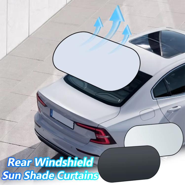 Titanium Silver Car Rear Window Sunshade Heat Insulating Shield with Suction Cup Mounted
