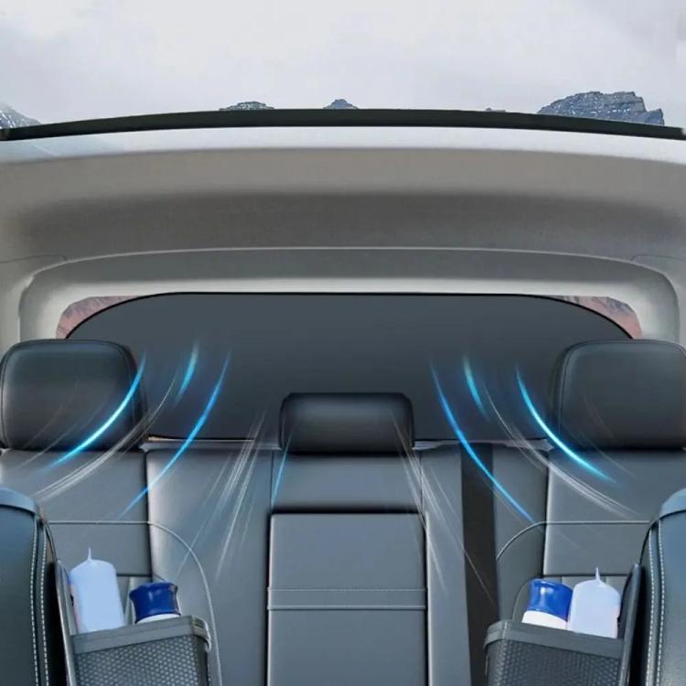 Titanium Silver Car Rear Window Sunshade Heat Insulating Shield with Suction Cup Mounted