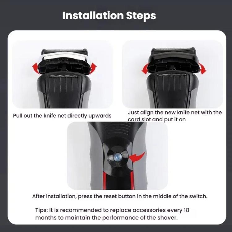 For Braun 9 Series Razor Head Assemblies