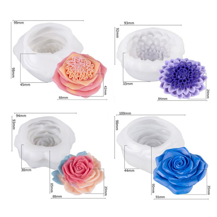 Candle Silicone Mold DIY Floral Aromatherapy Handmade Plaster Casting Mold
