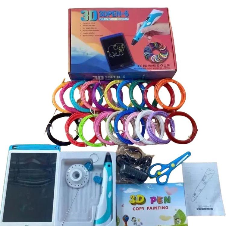 Hand-held 3D Printing Pen Kit with 20 Colors PLA Filament, Drawing Pad, Base, Scissors, Finger Guards, Art Book & Accessories