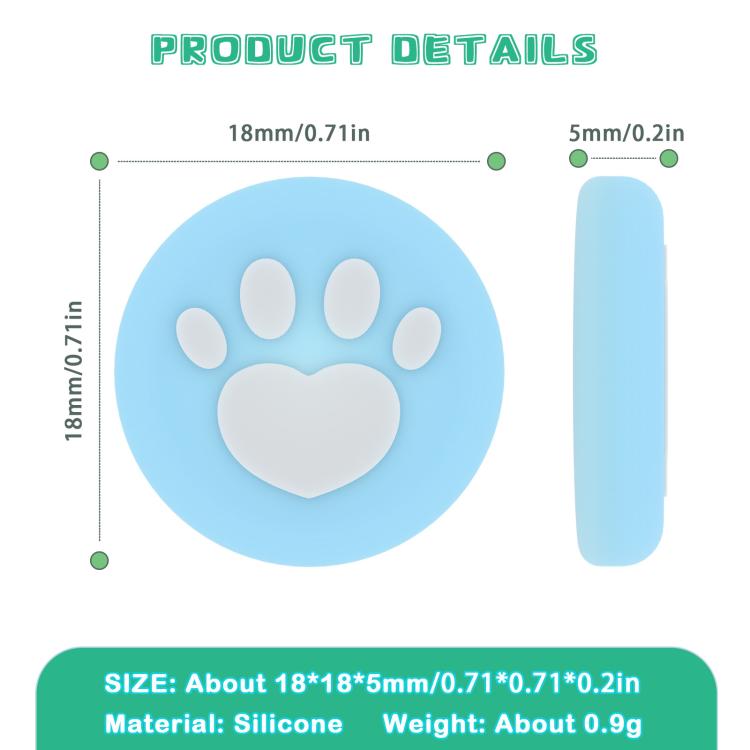 For Nintendo Switch 2 Joy-Con 2pairs Claw-Print Silicone Thumb Grip Caps Button Covers