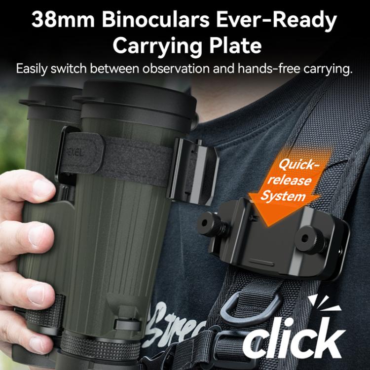 APEXEL BinoClamp Pro Quick-Release Binocular Mount Kit 360-degree Swivel Aluminum Binocular Holder, APL-F007