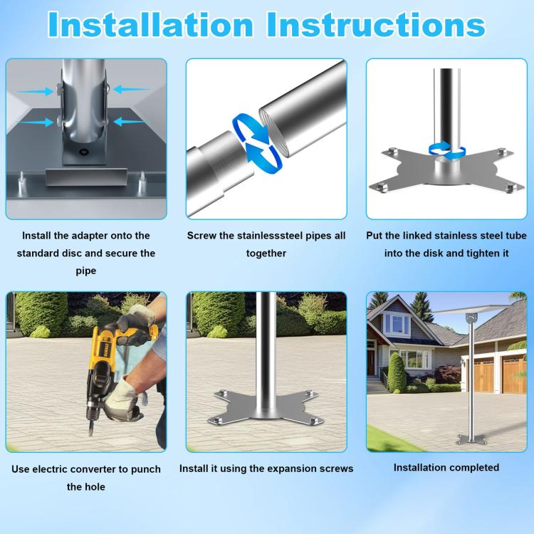 For Starlink V4 / Gen 3 Outdoor Bracket With Ground Plug Adapter