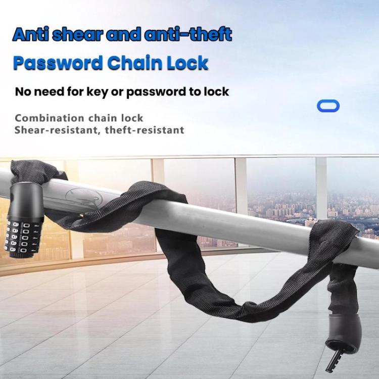 105cm Bicycle Chain Lock 5 Digit Combination Lock, 5 Digit