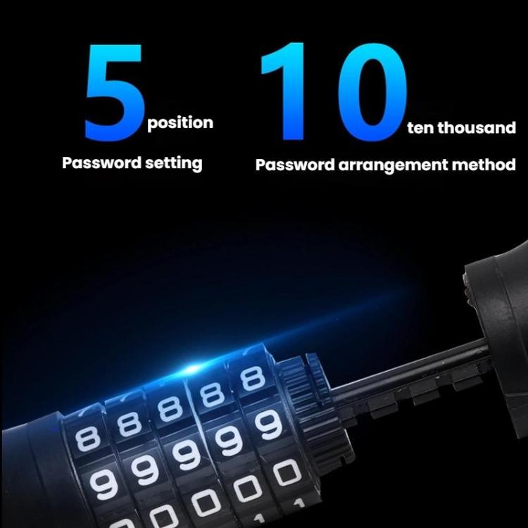 105cm Bicycle Chain Lock 5 Digit Combination Lock, 5 Digit