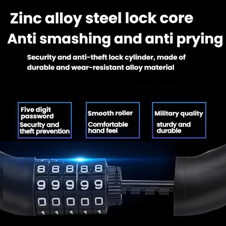 105cm Bicycle Chain Lock 5 Digit Combination Lock, 5 Digit