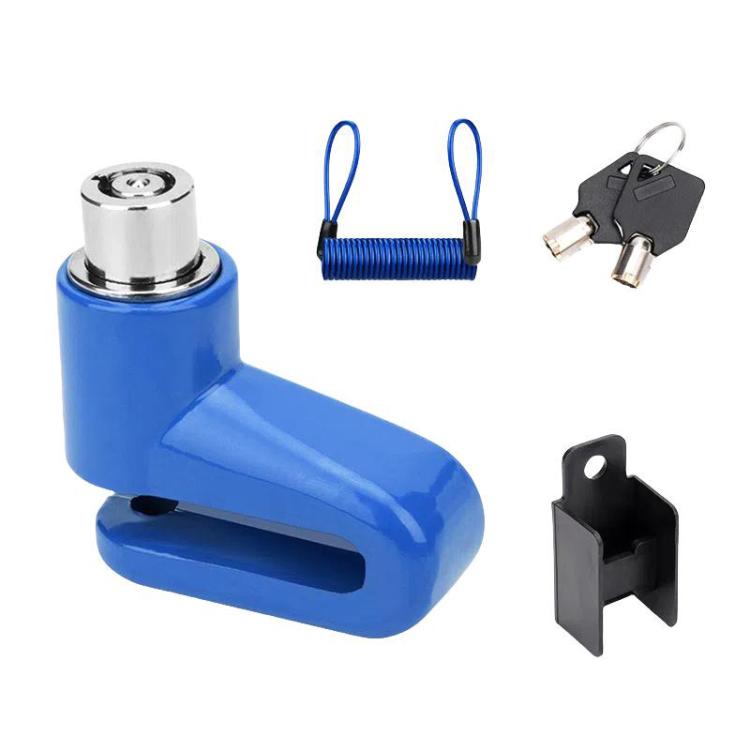 Bicycle Disc Brake Lock Portable Motorcycle Reminder Rope Lock Accessories, Red, Black, Blue
