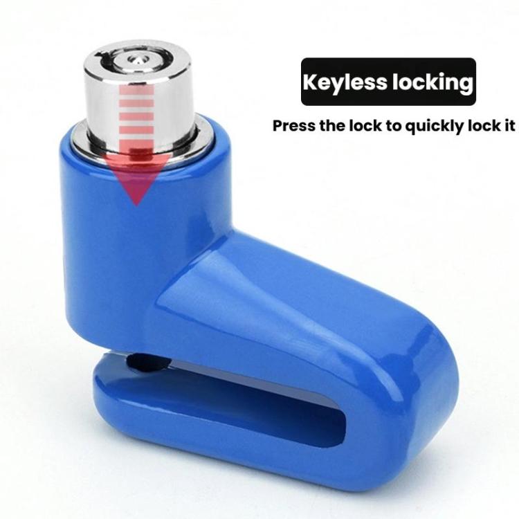 Bicycle Disc Brake Lock Portable Motorcycle Reminder Rope Lock Accessories, Red, Black, Blue