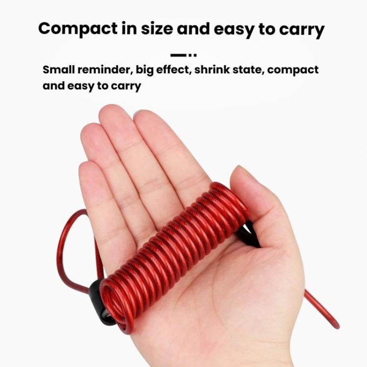 Bicycle Disc Brake Lock Portable Motorcycle Reminder Rope Lock Accessories, Red, Black, Blue