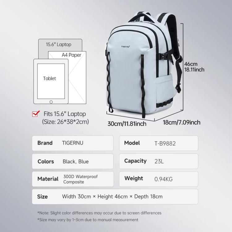 Large Capacity Sports & Travel Backpack 15.6 Inch Lightweight Business Laptop Bag