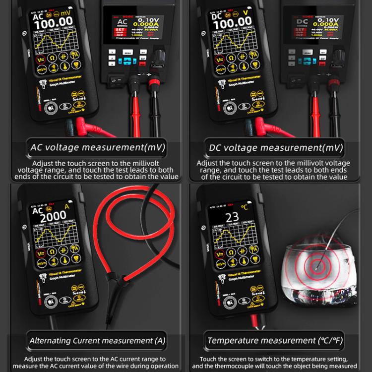 BSIDE SH9 Infrared Thermal Imaging Multimeter Touchscreen High-Definition Thermal Imaging Thermometer Electrical Floor Heating Inspection
