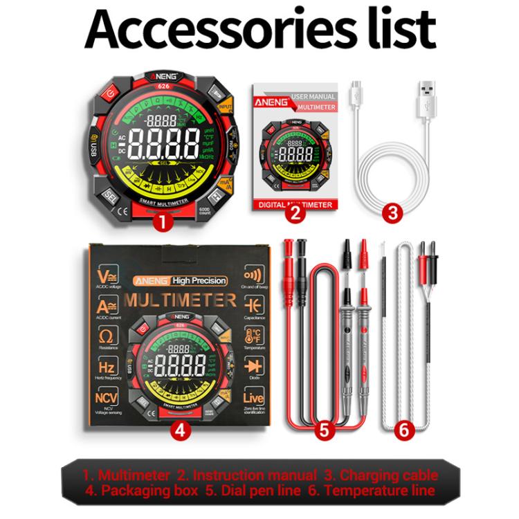 ANENG Intelligent High-precision Double-tube Fuse Digital Multimeter