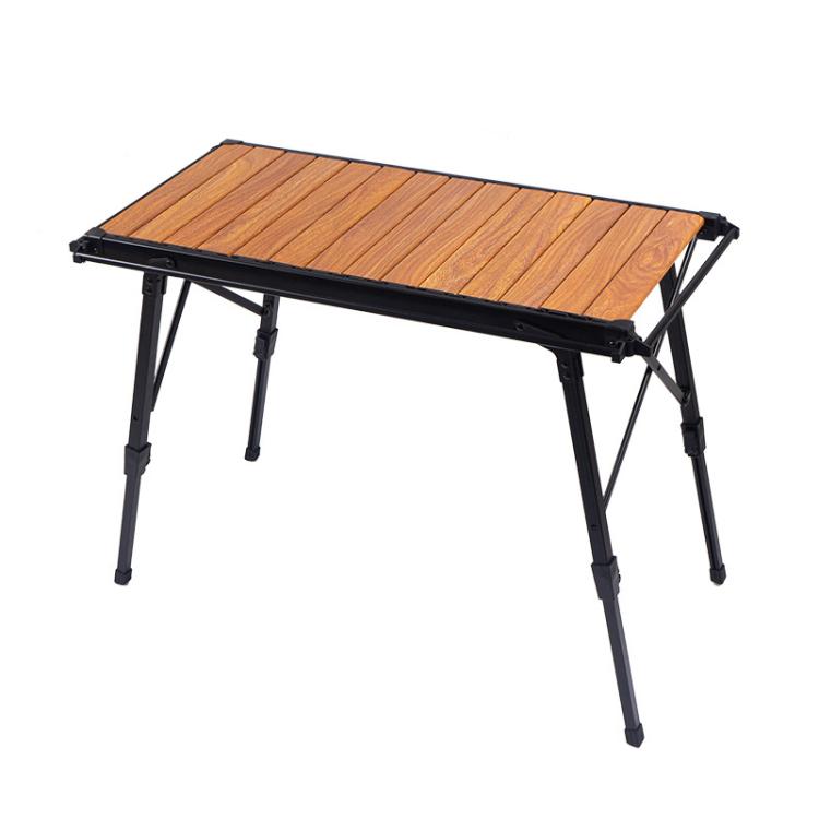 CLS Outdoor Aluminum Egg Roll Table Camping Folding Table, 8245 6 Plates, 9545 Folded 7 Plates, 8744 Black, 8744 Wood Grain, 8744 Black+4 PU Hooks, 8744 Wood Grain+4 PU Hooks