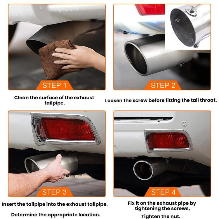 76MM Automotive Stainless Steel Double-layer Muffler Exhaust Pipe