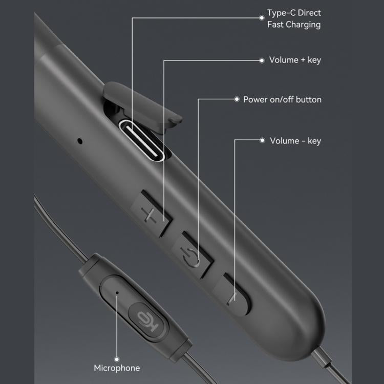 Neckband Bluetooth Hearing Amplifier For Seniors Semi-In-Ear Design With Digital Sound Chip, Long-Lasting Battery