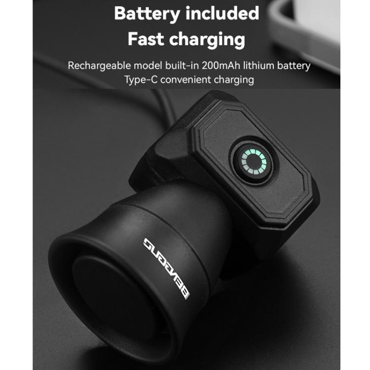 BENGGUO Bicycle Electronic Bell Mini Waterproof Cycling Equipment, Charging Black, Charging Red, Charging Blue, Battery Black, Battery Red, Battery Blue