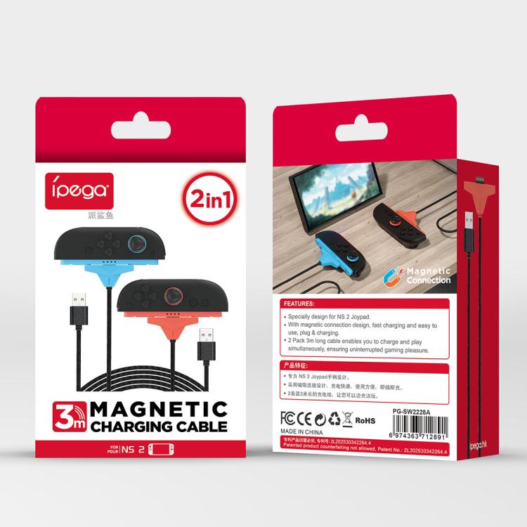 For Nintendo Switch 2 Joy-Con ipega PG-SW2228A 2pcs Charging Cable