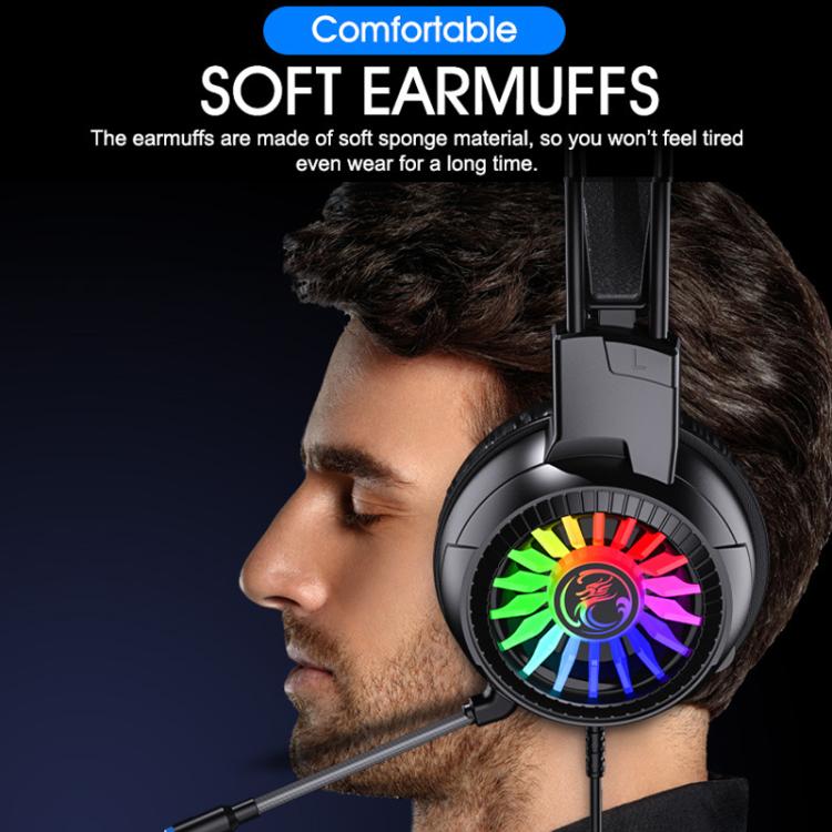 Glowing Headphones Computer Esports Wired Gaming Headset With Microphone