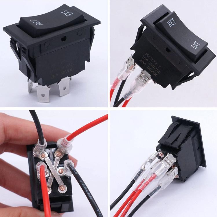 4 Pin DPDT 20A/12V DC Panel Rocker Toggle Switch