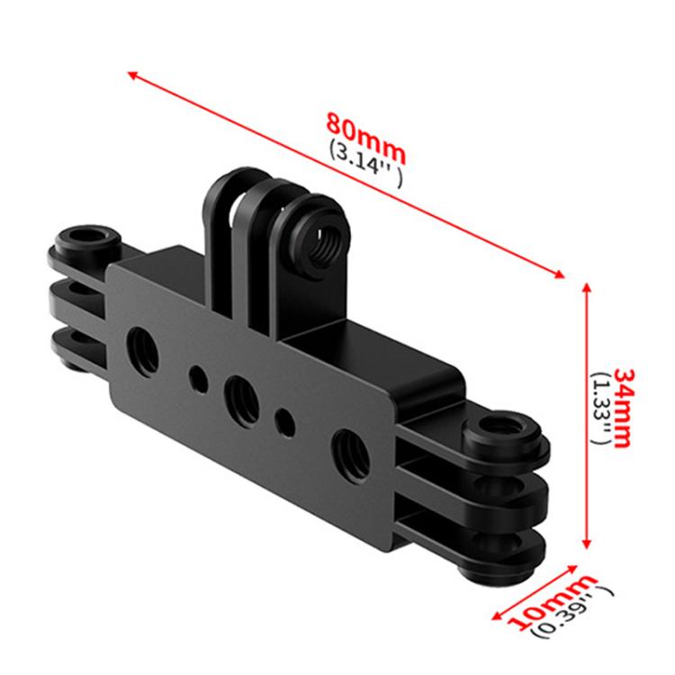 Aluminum Alloy 3 Station Live Streaming Stand Action Camera Multi Functional Expansion Adapter Accessory, 3 Card, 2 Card To 3 Card, 1/4 Pitch To 3 Card, 1 Inch Ball Head To 3 Card, 17mm Ball Head To 3 Card