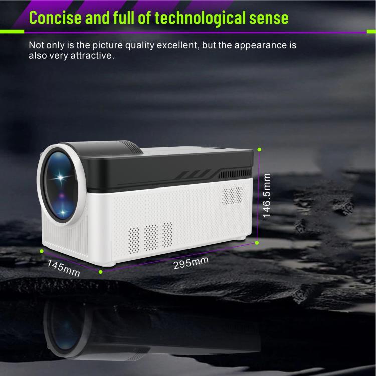 8K Home Theater Portable Android Projector With Smart Decoder, US Plug, EU Plug, UK Plug, AU Plug