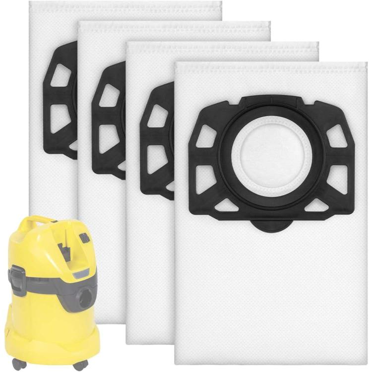 For Karcher WD2 / WD3 / KD3 Series 4pcs Dust Collection Bags Vacuum Cleaners Non-Woven Fabric Bags, For Karcher WD2 / WD3 / KD3 Series