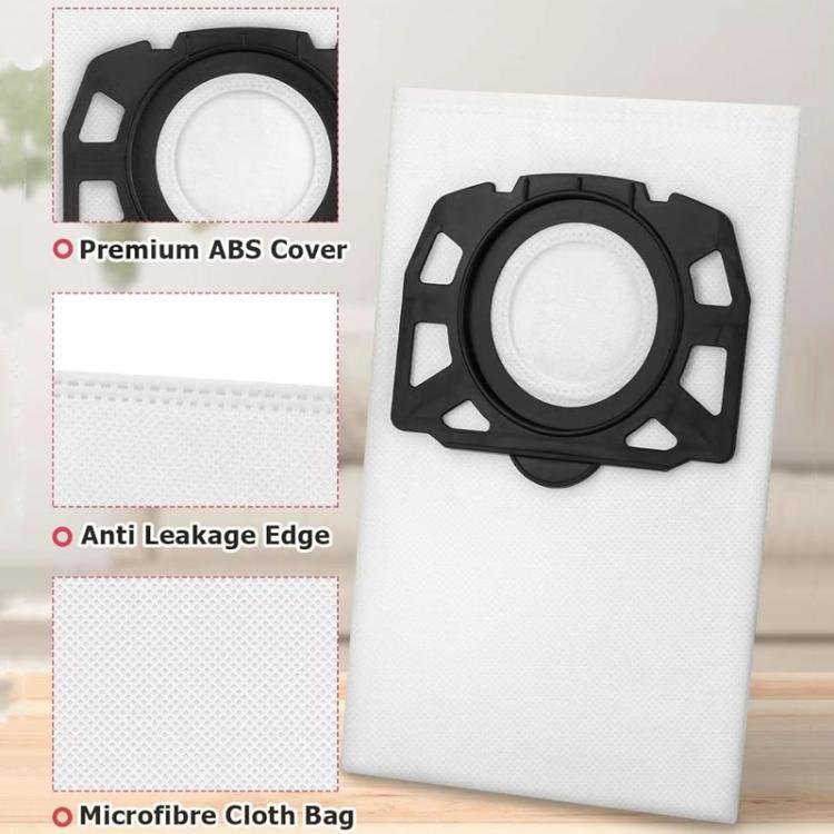For Karcher WD2 / WD3 / KD3 Series 4pcs Dust Collection Bags Vacuum Cleaners Non-Woven Fabric Bags, For Karcher WD2 / WD3 / KD3 Series