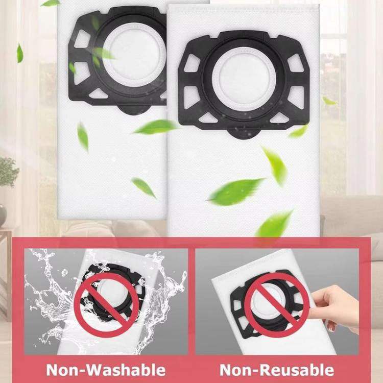 For Karcher WD2 / WD3 / KD3 Series 4pcs Dust Collection Bags Vacuum Cleaners Non-Woven Fabric Bags, For Karcher WD2 / WD3 / KD3 Series