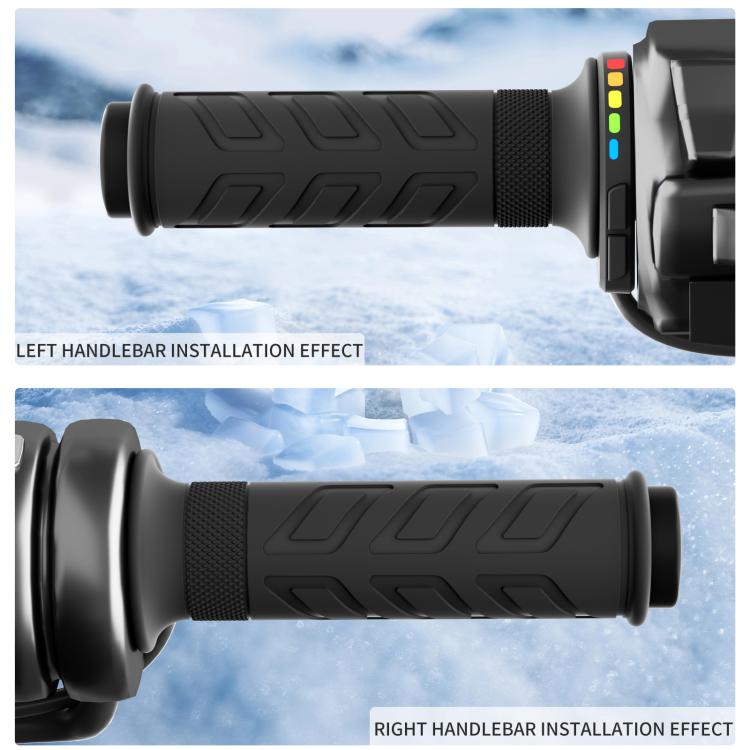 WUPP Rainbow Light Heated Motorcycle Handlebar Grips With Memory Function