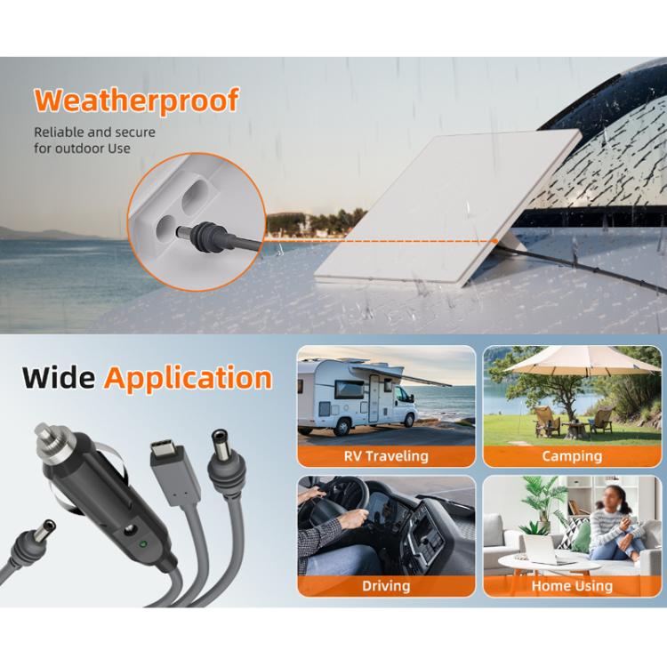 3 In 1 TYPE-C To DC Cigarette Lighter Car Charger For Starlink 4th GEN Mini