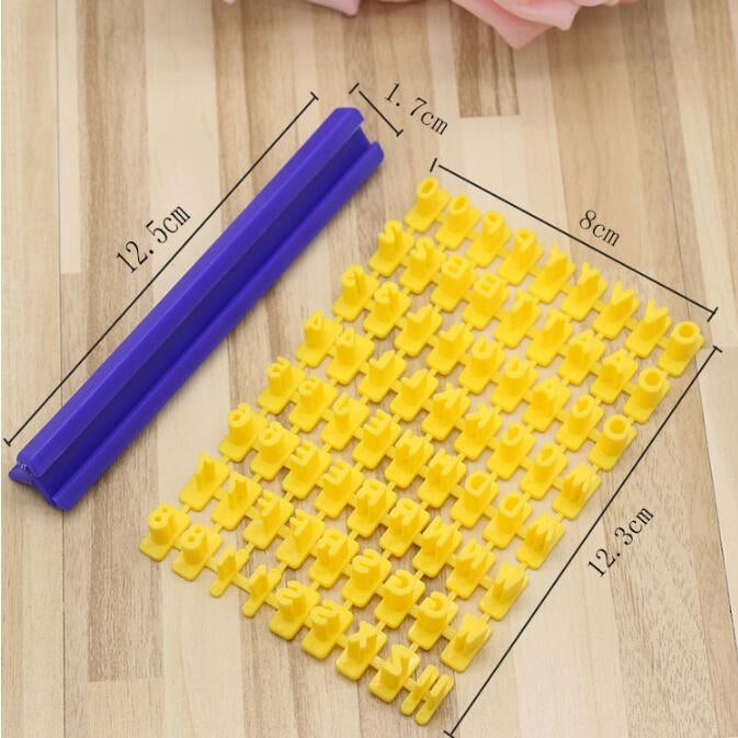 English Alphanumeric Symbol Seal Cookie Mold Movable Type Cake Mold Set