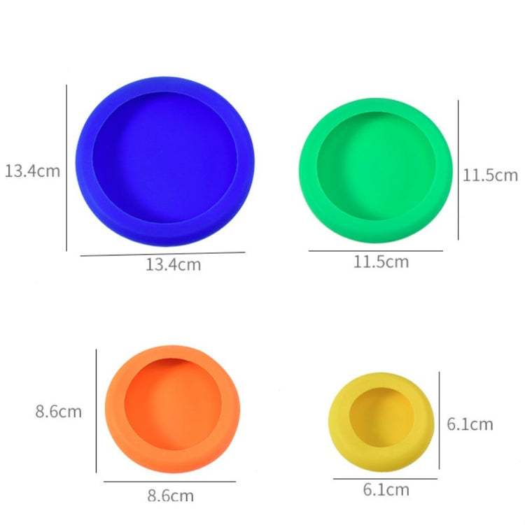3 Sets 4 in 1 Silicone Fresh-Keeping Cover Set Multifunctional Fruit And Vegetable Sealable Stretchable Silicone Bowl Cover Random Color Delivery