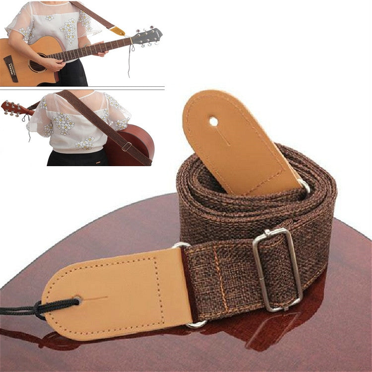 Cotton Linen Guitar Studs Strap Diagonal Shoulder Strap Musical Instrument Accessories