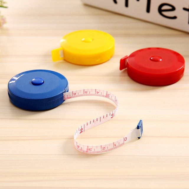 4 PCS 1.5m Cute Plastic Mini Automatic Retractable Tape Measure