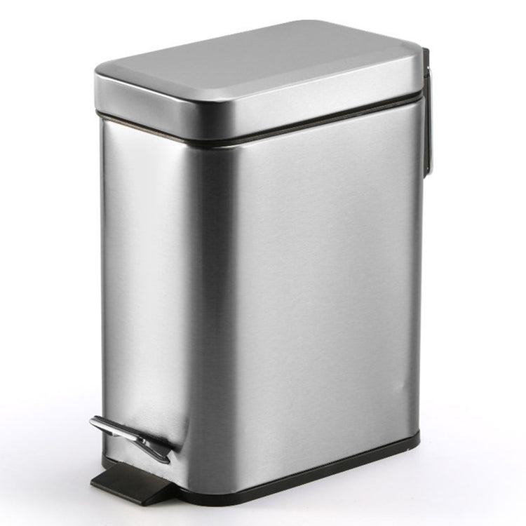 Household Stainless Steel Foot Pedal Small Rectangular Trash Can