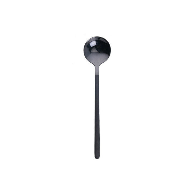 Mini Accessories Coffee Spoon Kitchen Dessertspoon Dining Round Shape Coffee Stainless Steel Home