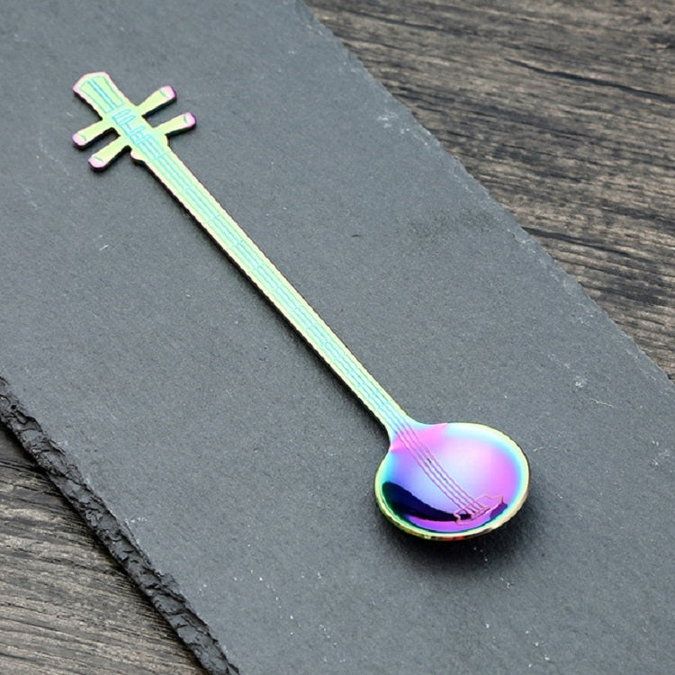 Stainless Steel Coffee Mixing Spoon Creative Musical Instrument Shape Spoon