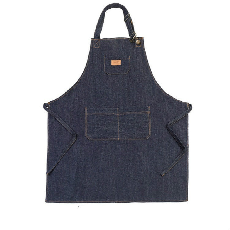 Halter Adjustable Denim Apron