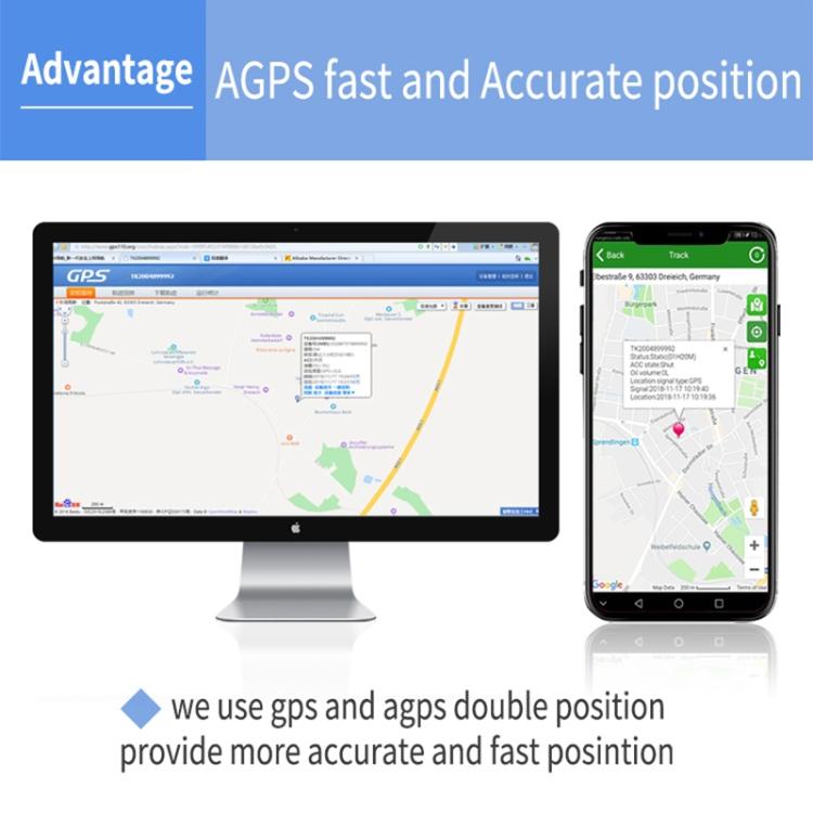 TK202A 4G Car Truck Vehicle Tracking GSM GPRS GPS Tracker Support AGPS, Battery Capacity: 6500mAh