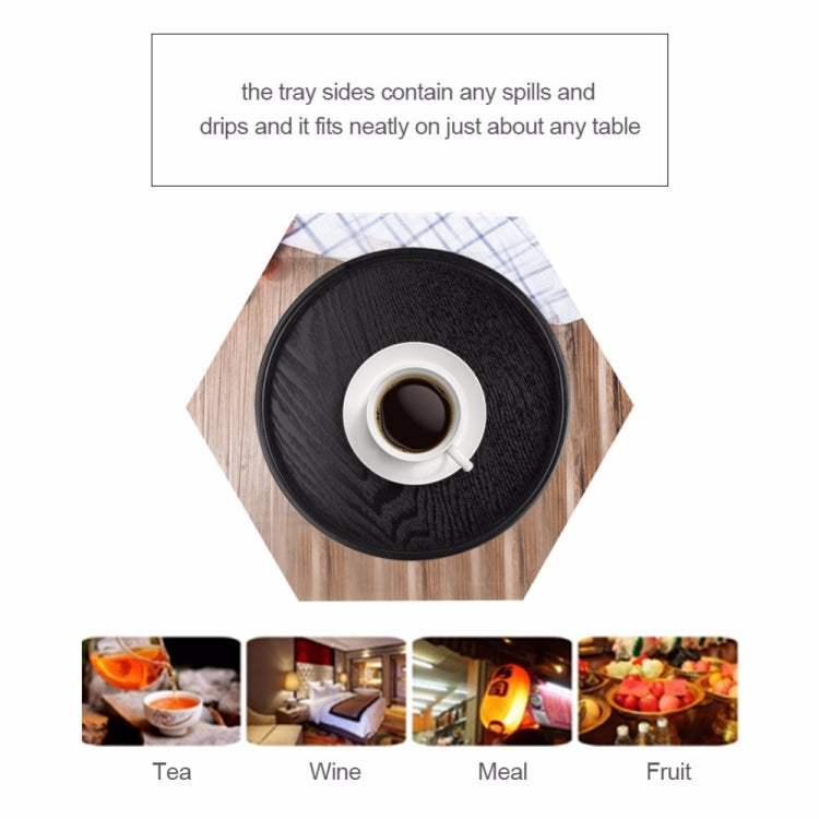 Creative Round Solid Wood Tea Tray Hotel Wooden Tay Storage Tray, Diameter: 30cm
