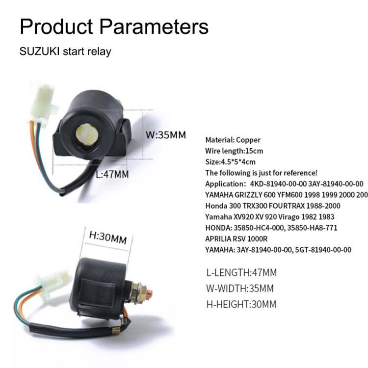 For Suzuki Start Relay Motorcycle Start Relay Suzuki DR 250