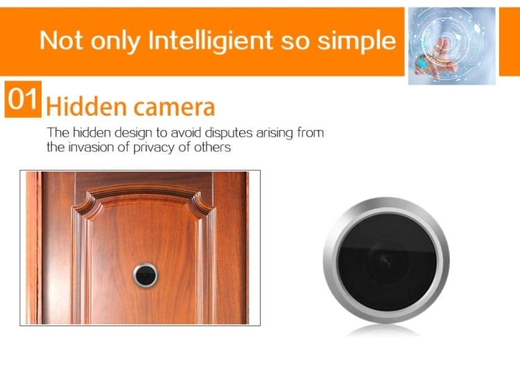 YB-43CH 4.3 inch Screen 1.0MP Security Camera Door Peephole with One-key to Watch Function