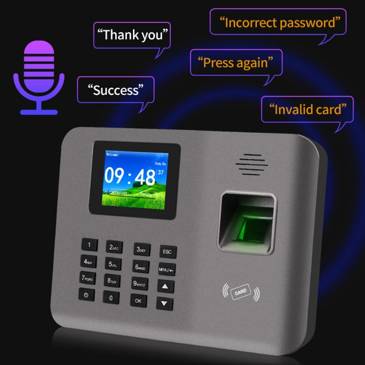Realand AL321 Fingerprint Time Attendance with 2.4 inch Color Screen & ID Card Function