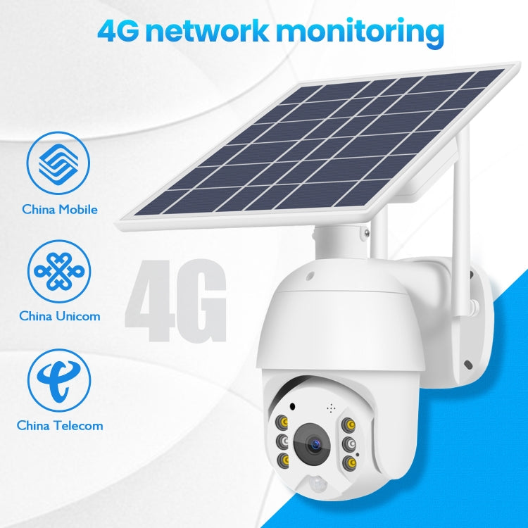 T16 1080P Full HD 4G (EU Version) Network Monitoring Solar Powered Camera, Support PIR + Radar Alarm, Night Vision, Two Way Audio, TF Card