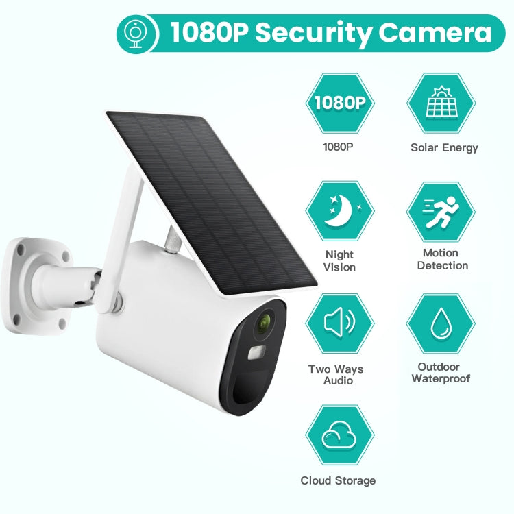 T20 1080P Full HD 4G (EU Version) Solar Powered Camera, Support PIR Human Body Infrared Sensor, Night Vision, Two Way Audio, TF Card