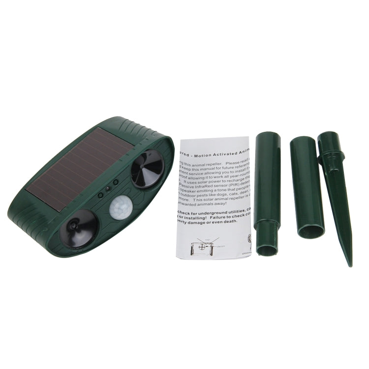 Powerful Ultrasonic Solar-powered Animal Repeller With PIR Sensor & Light Sensor