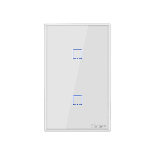 Sonoff T2 Touch 120mm Tempered Glass Panel Wall Switch Smart Home Light Touch Switch, Compatible with Alexa and Google Home, AC 100V-240V, US Plug