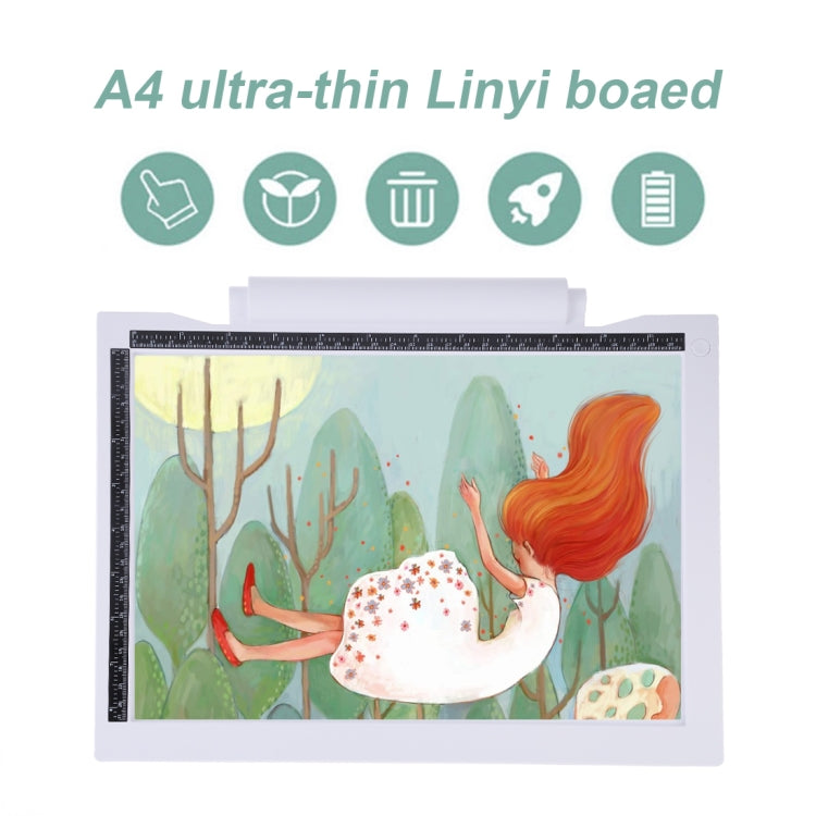 A4-19 6.5W Three Level of Brightness Dimmable A4 LED Drawing Sketchpad Light Pad with USB Cable